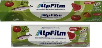 Combo Zip Lock em Dobro P & G - (1 embalagem de saco tipo Zip 18x22,5cm - 12 un por embalagem e 1 embalagem de saco tipo Zip 25,7x25,3cm - 07 un por embalagem) - C41